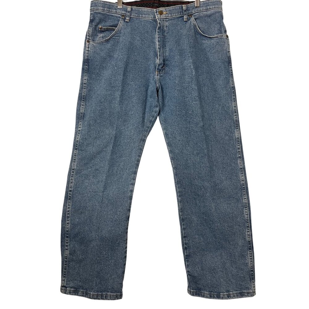 Wrangler Men's Regular Fit Comfort Fit Jeans 38x29 Blue Denim Cotton